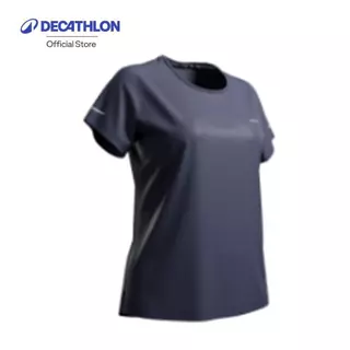 Decathlon Kiprun Run 500 Dry Women'S Breathable Running T-Shirt เสื้อยืดผู้หญิงใส่วิ่ง - Dark Blue