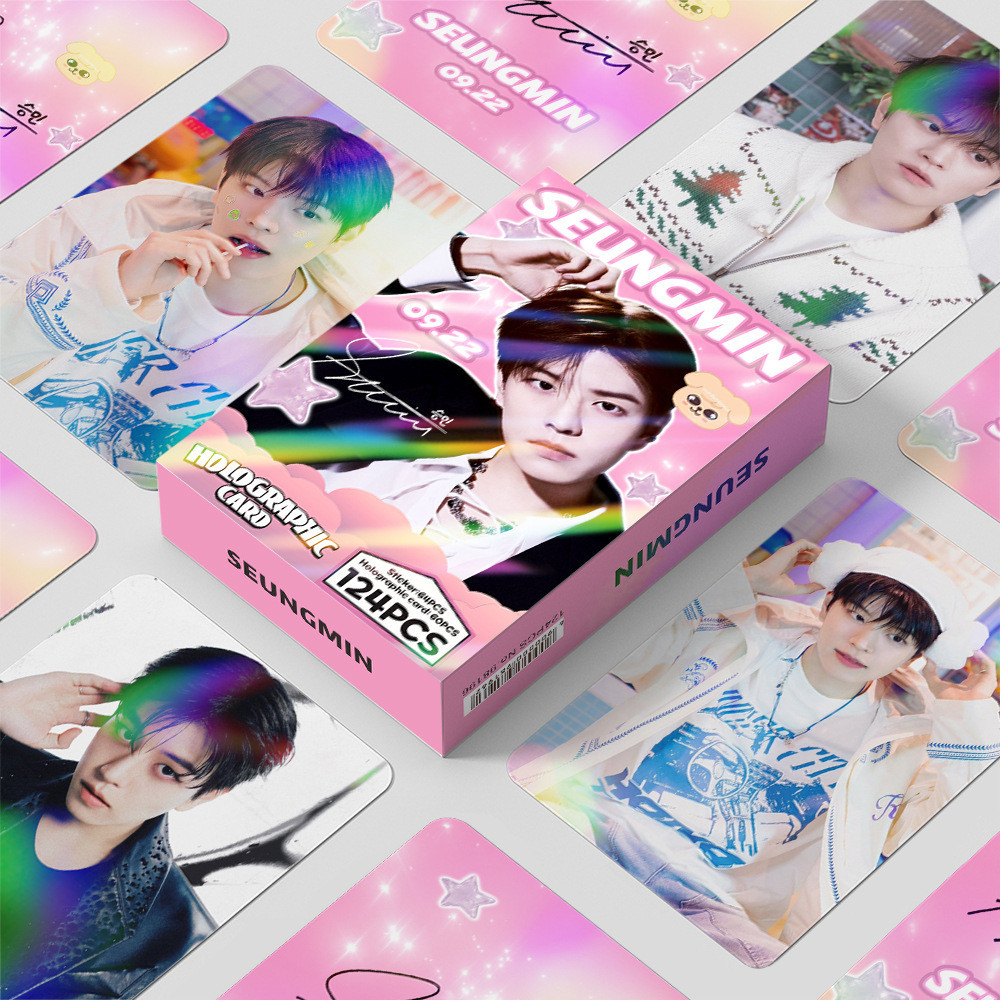 124 การ์ดเลเซอร์ Seungmin สินค้าแฟลชการ์ด Seungmin Kim Seungmin การ์ดรูปถ่าย Star สติ๊กเกอร์ LOMO
