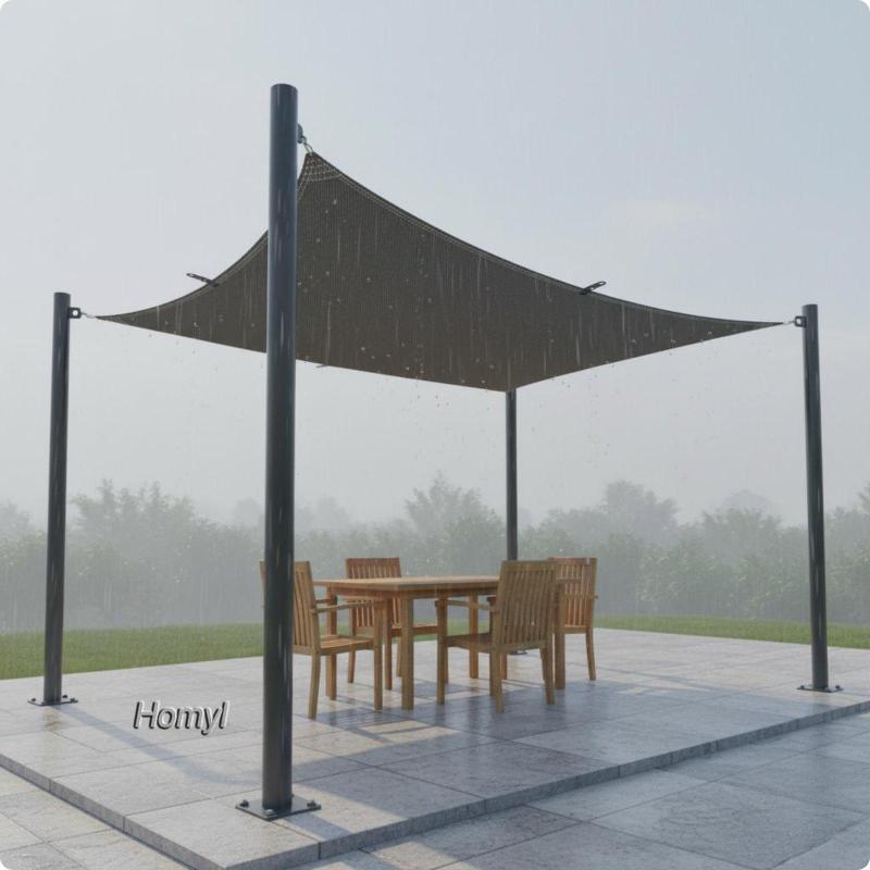 [Homyl] เฉดสีกันน้ํา Sail Oxford Cloth Square Shade Sail Outdoor Grey