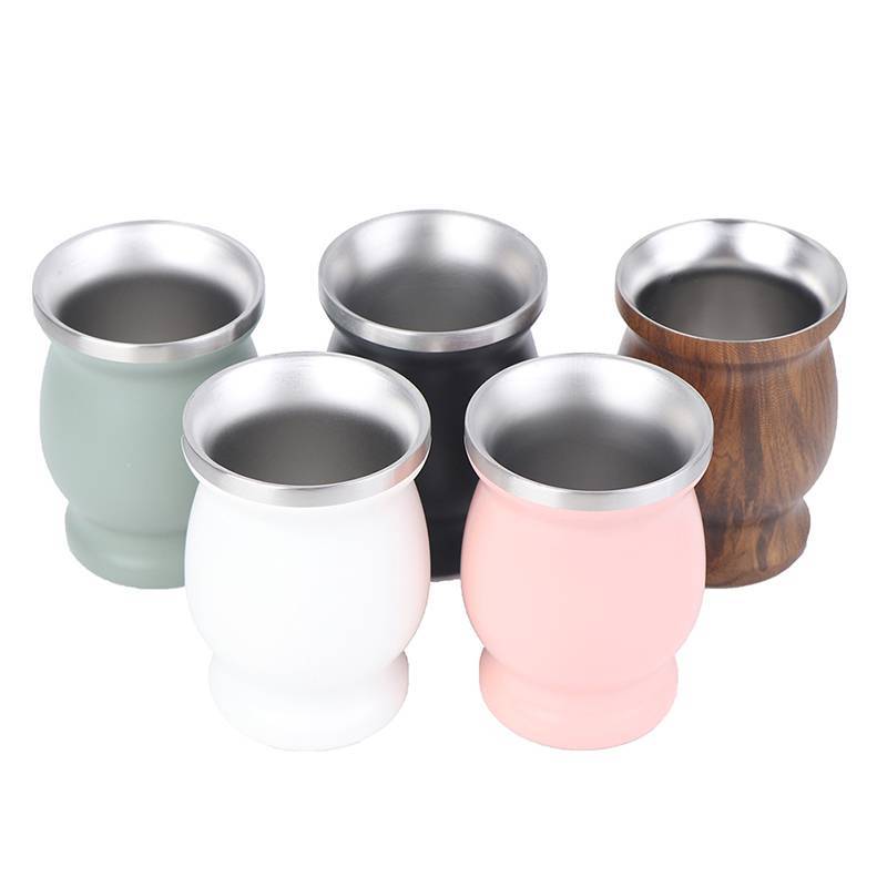 HENGHOME Yerba Mate Cup 304 สแตนเลส 8oz Argentine Yerba Mate Gourd With illas HENGHOME