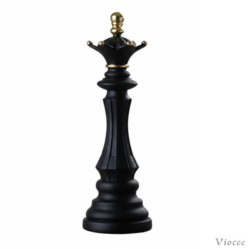 [Viocee] Resin Chess Piece Decor Craftsmanship Resin Chess Figurine Black King