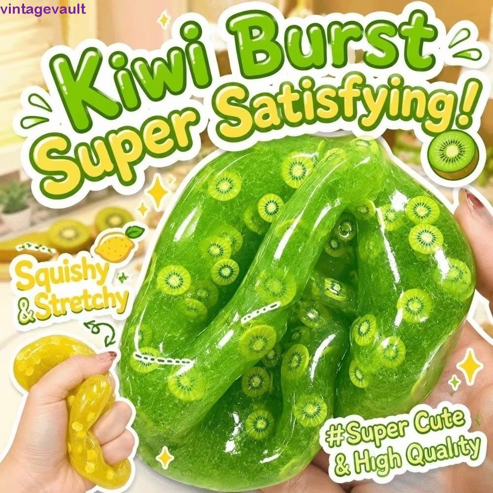VINTAGEVAULT Fruit Ice Squishy Toy, Fruit Smoothie Design Soft Fruit Slush Squishy Toy, คลายเครียดฟื