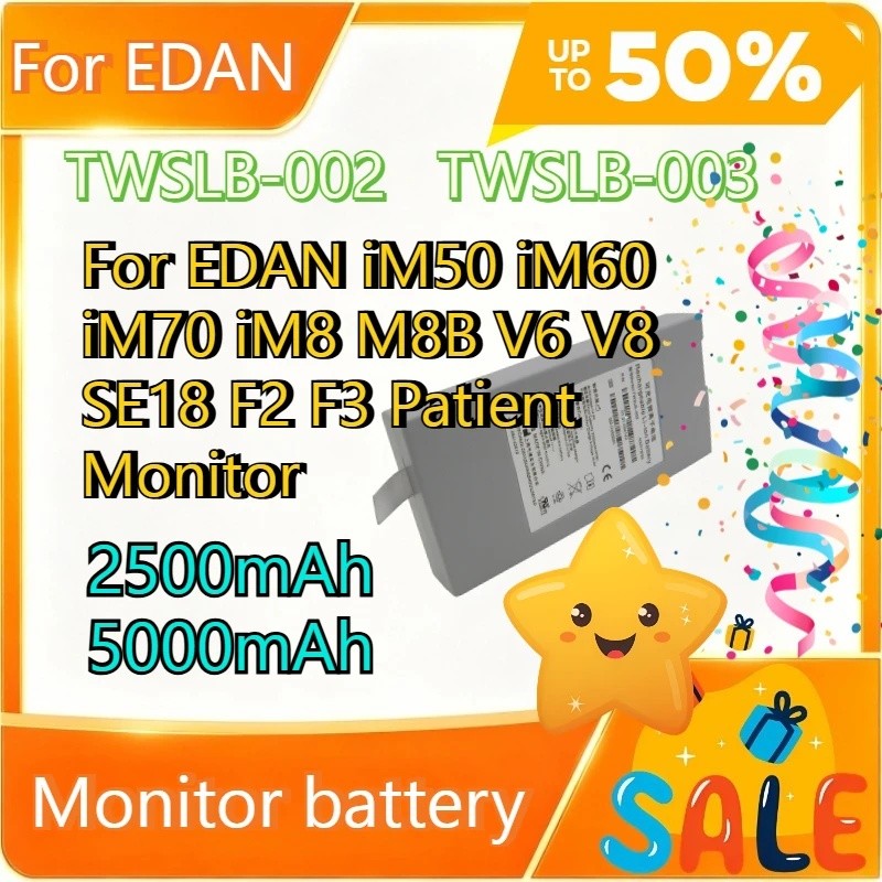 TWSLB-002 TWSLB-003 14.8V Li-ion เปลี่ยนแบตเตอรี่สําหรับ EDAN iM50 iM60 iM70 iM8 M8B V6 V8 SE18 F2 F