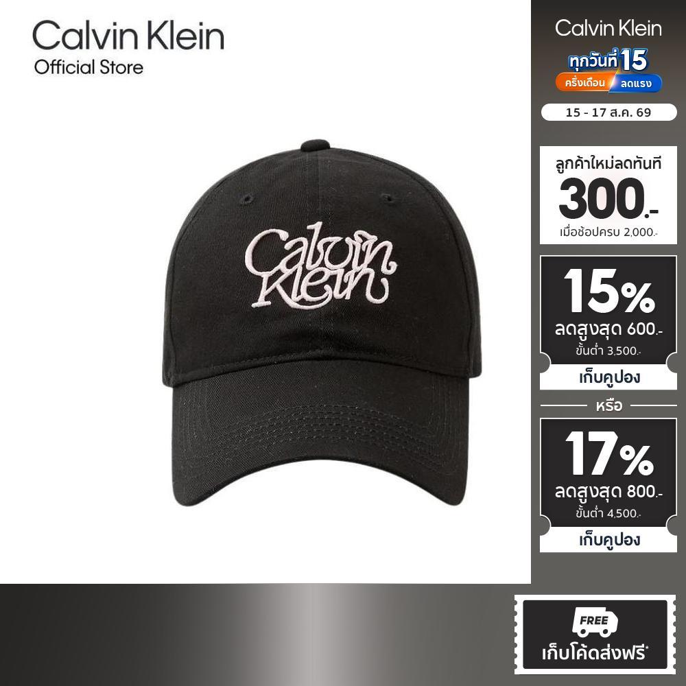 CALVIN KLEIN หมวกแก๊ป CK Embroidered Logo Graphic Cap รุ่น 4F5032G UB1-สีดำ
