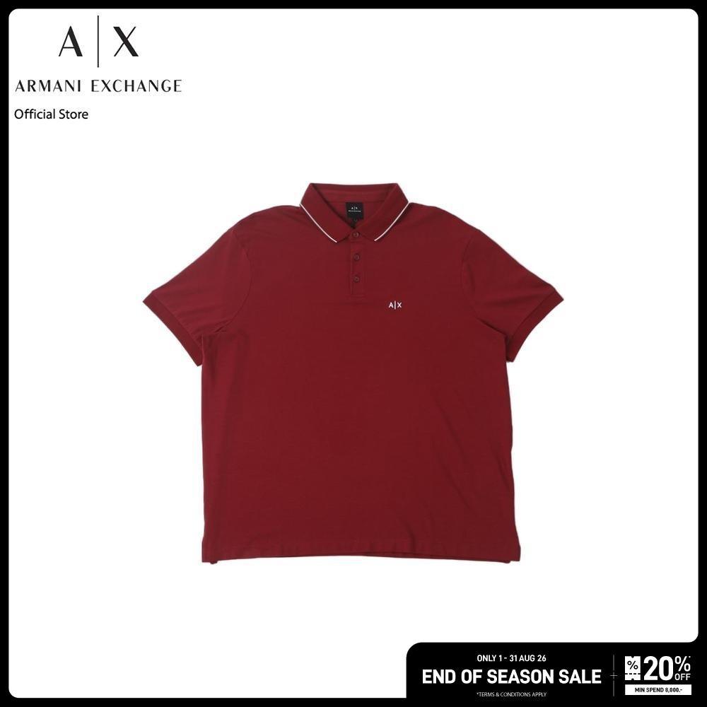 Armani Exchange เสื้อโปโลผู้ชาย รุ่น XM001289-AF10363-UA328-สีแดง