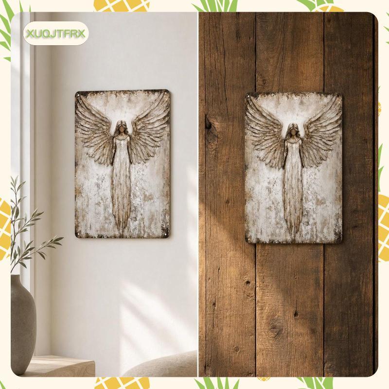 [xuqjtfrx] 2-4 แพ็ค Angel Wall Decor ของขวัญ Angel Wing Sign สําหรับห้องโถงห้องครัว Farmhouse