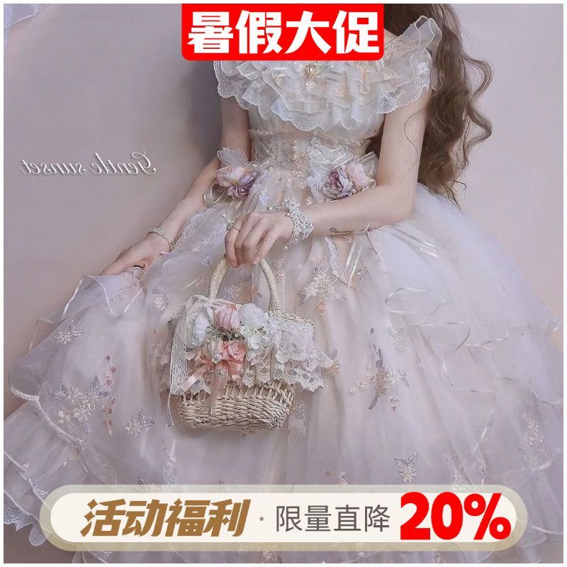Lolita Floral Flora Dress Lolita Flora Dress Sweet Gorgeous Lolita Dress