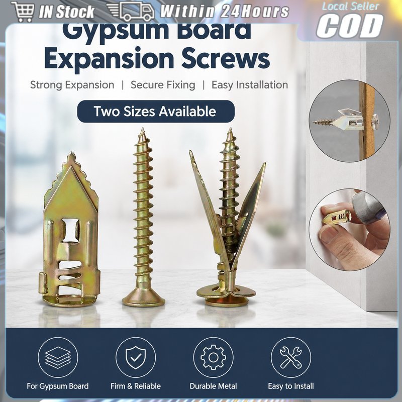 50 ชิ้นผีเสื้อ Anchor Bolts ทนทาน Anti-Rust ยิปซั่มบอร์ด Anchor ป้องกันการแตกร้าว Hollow Wall สกรู A