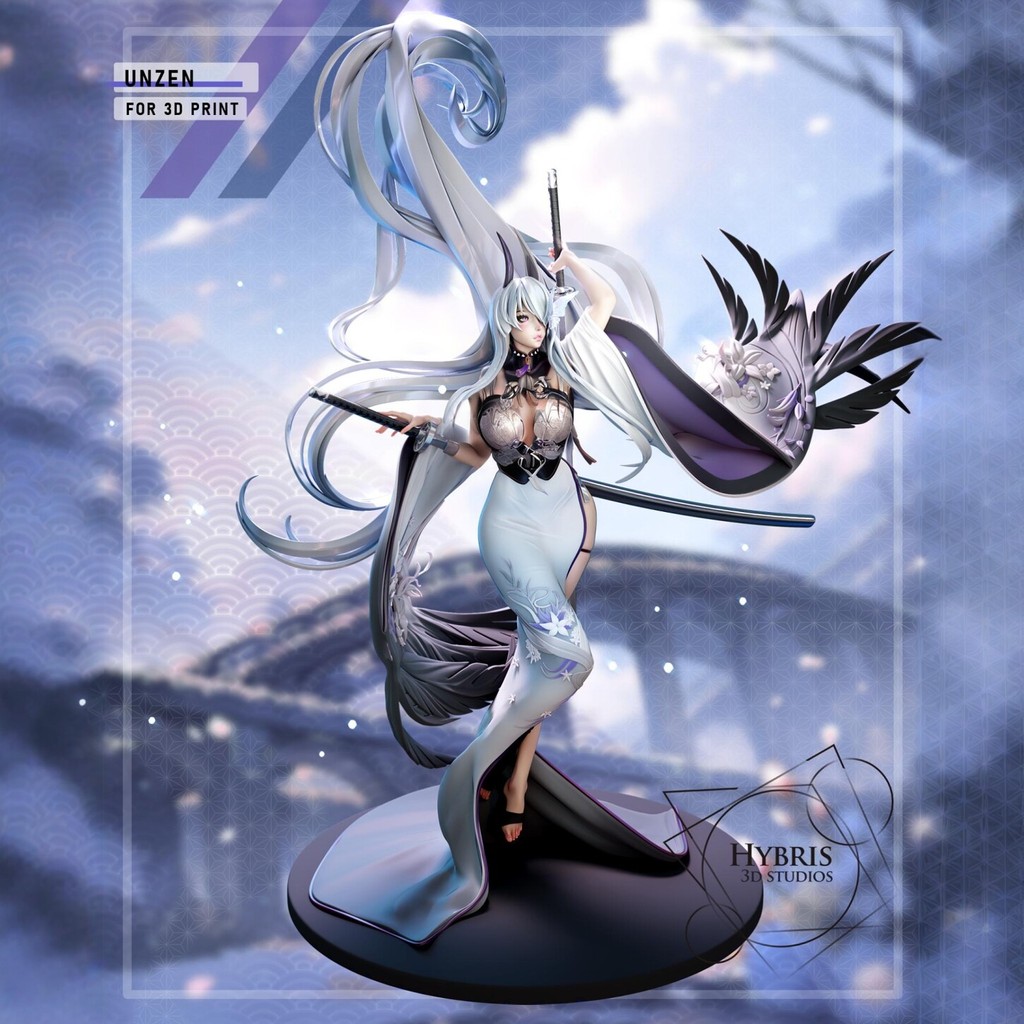 ไฟล์สำหรับพิมพ์ 3D  STL อุนเซ็น Unzen เรือลาดตระเวนหนัก Azur Lane