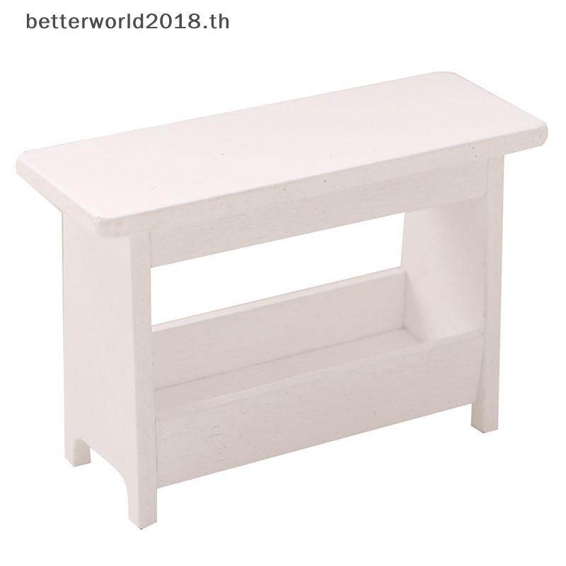 [bet] 1:12 Dollhouse Mini Stool โต๊ะโมเดลตู้ชั้นวางหนังสือเฟอร์นิเจอร์ตกแต่งของเล่น [TH]
