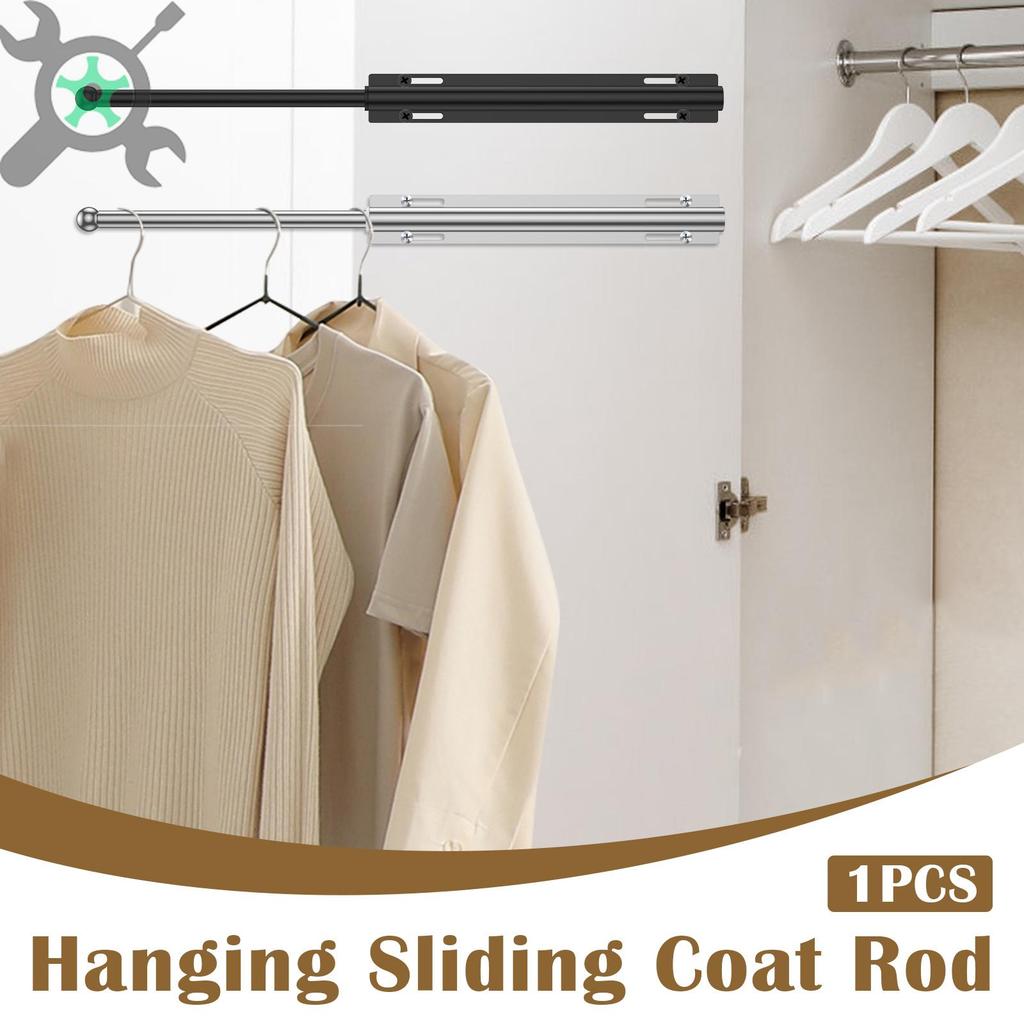 Valet Rod สําหรับตู้เสื้อผ้าดึงสกรู Retractable Closet Valet Rod Slide Out สําหรับแขวนเสื้อผ้า SHOPT