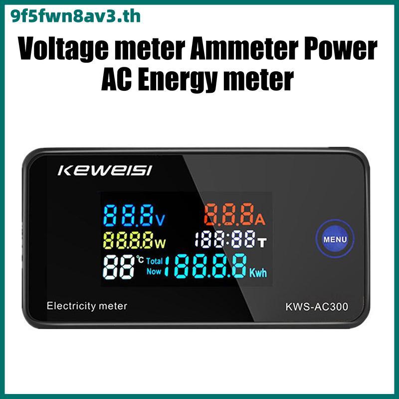 Ffw KWS-AC300ดิจิตอล AC โวลต์มิเตอร์50-300V 0-100A พลังงานวัตต์มิเตอร์ th