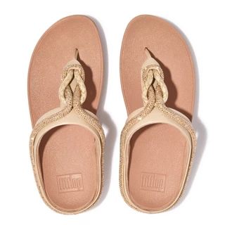 FITFLOP COMM-FINO CRYSTAL-CORD TP รองเท้าแตะแบบหูหนีบผู้หญิง รุ่น FQ3-A20 สี STONE BEIGE