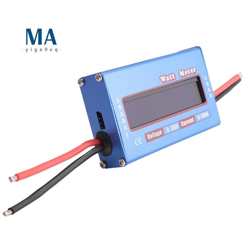 Mayige9xqDigital Wattmeter Watt Meter Power Meter DC 60V 100A Balance Voltage Battery Checker