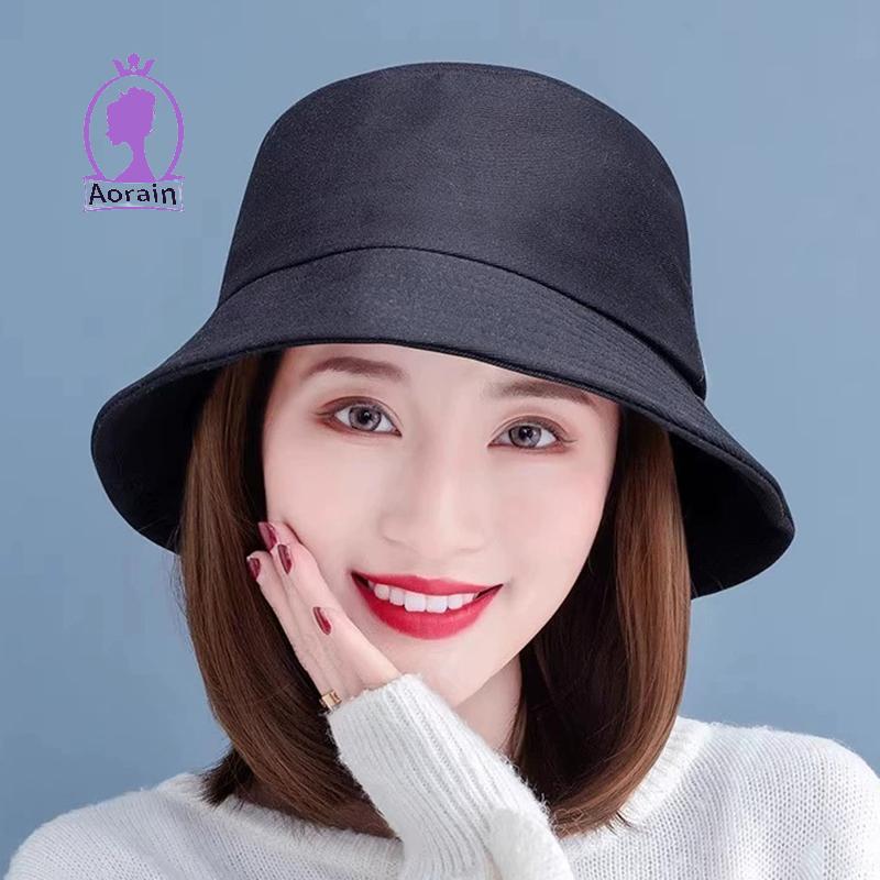 # ANTH # Buet Hat Synthetic With Hair Cap Fashion Short Straight Bob Fall Autumn Hat Wigs For Women 