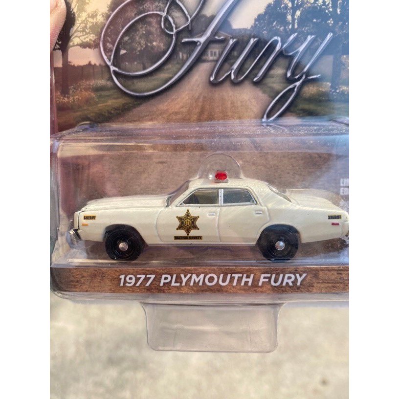 แสงสีเขียว 1: 64 1977 Plymouth Fury Plymouth Fury Plymouth รถตํารวจ-Hazad County รถรุ่น