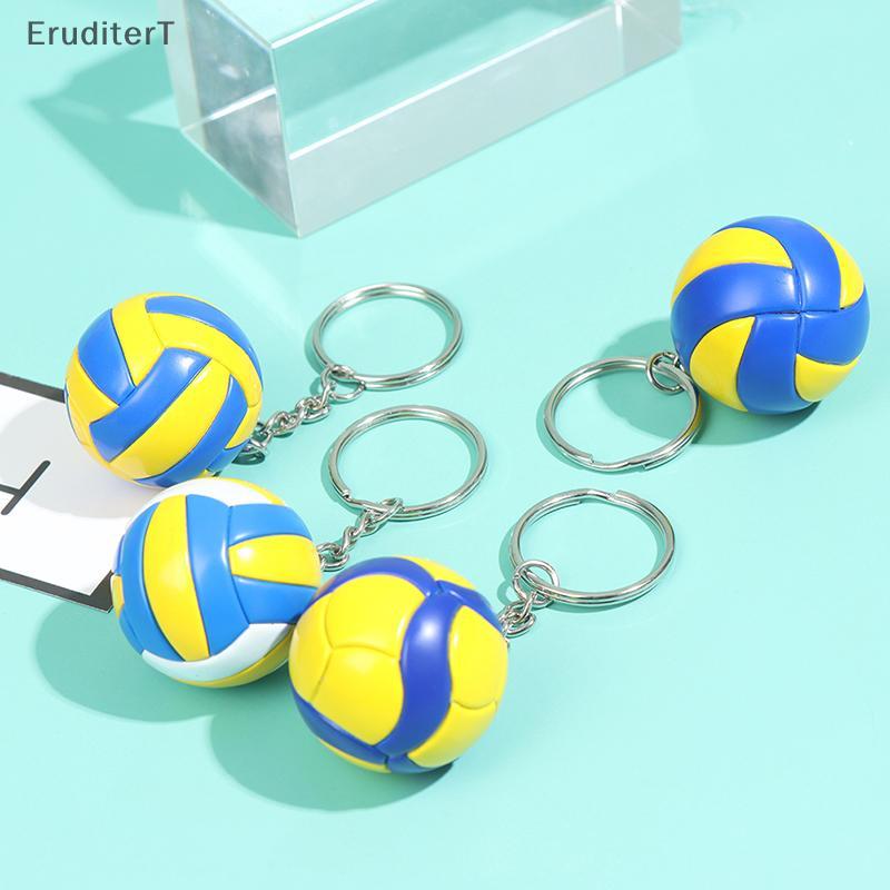 [EruditerT] Volleyball Keychain Mini PVC Volleyball พวงกุญแจกระเป๋าพวงกุญแจรถ Ball Key Ring [ใหม่]