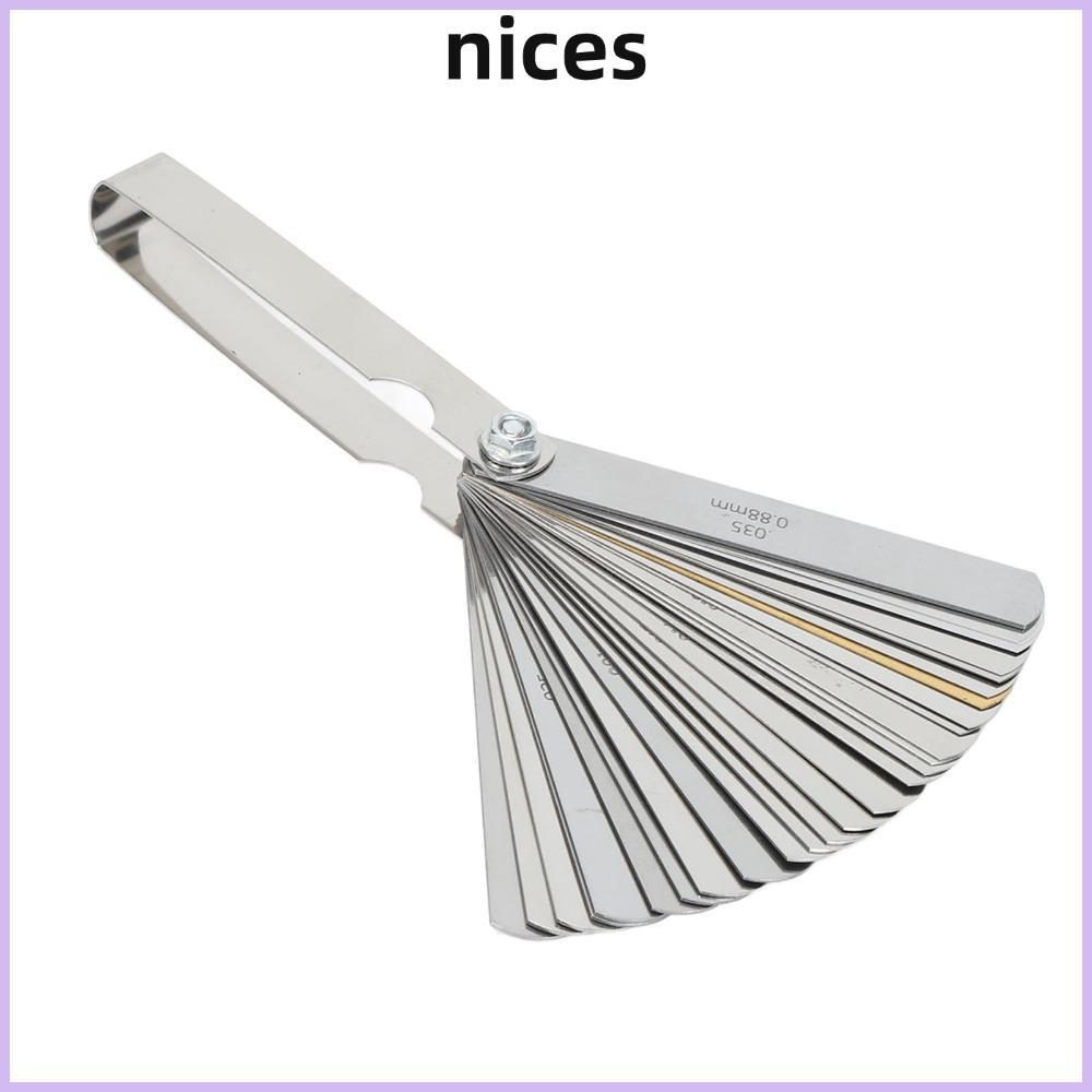 NICES 2 ชิ้นเรียว Feeler Gauge, ทองแดง 32 ใบมีด Feeler Gauge ชุด, ทนทานเมตริกและ Imperial Filler Gau
