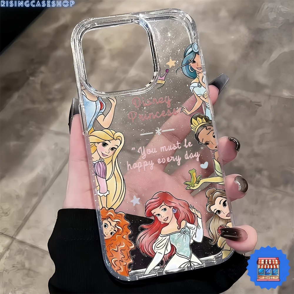 เคสมือถือวีโว่ สต๊อกในไทย การ์ตูนเจ้าหญิงสวยงาม เคสใสนิ่มแวววาว For VIVO Y93 Y36 Y28 Y91 IQOOU1X4G Y