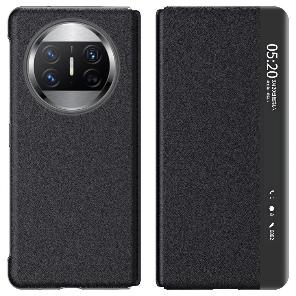 สําหรับ Huawei Mate X5 X3 X2 Flip Case Smart View Window ขาตั้งหนังแม่เหล็กกันกระแทกฝาครอบโทรศัพท์