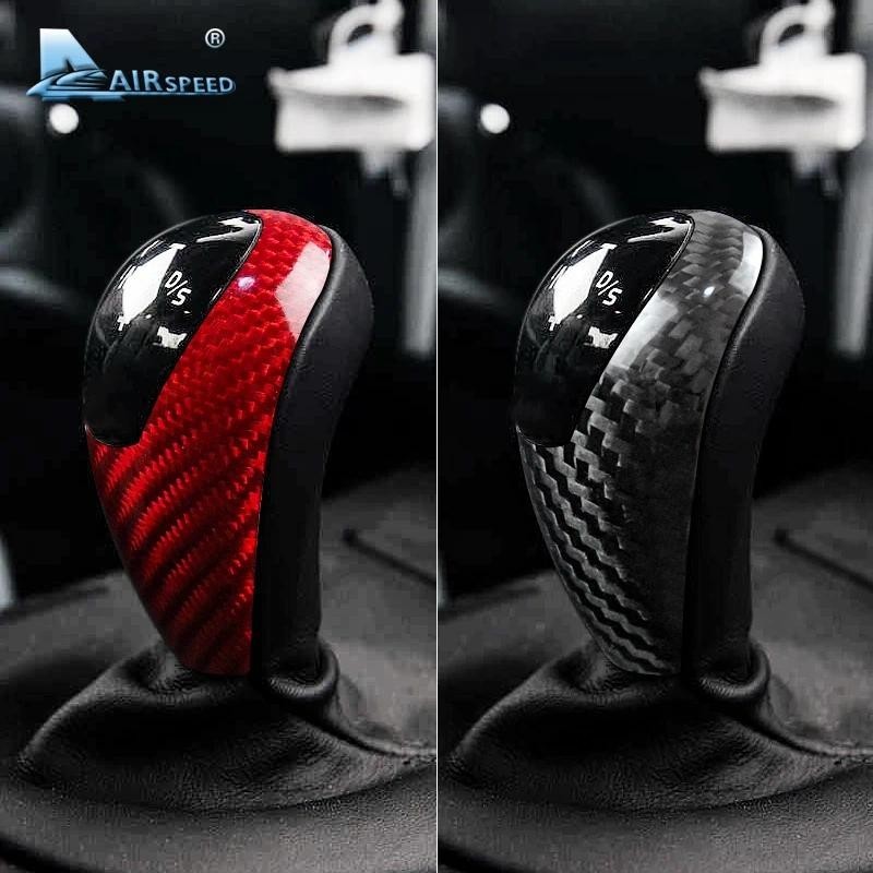 AIRSPEED สําหรับ BMW M3 M5 M6 คาร์บอนไฟเบอร์สําหรับ BMW M3 M5 M6 สติกเกอร์เกียร์รถเกียร์ Shift Knob 