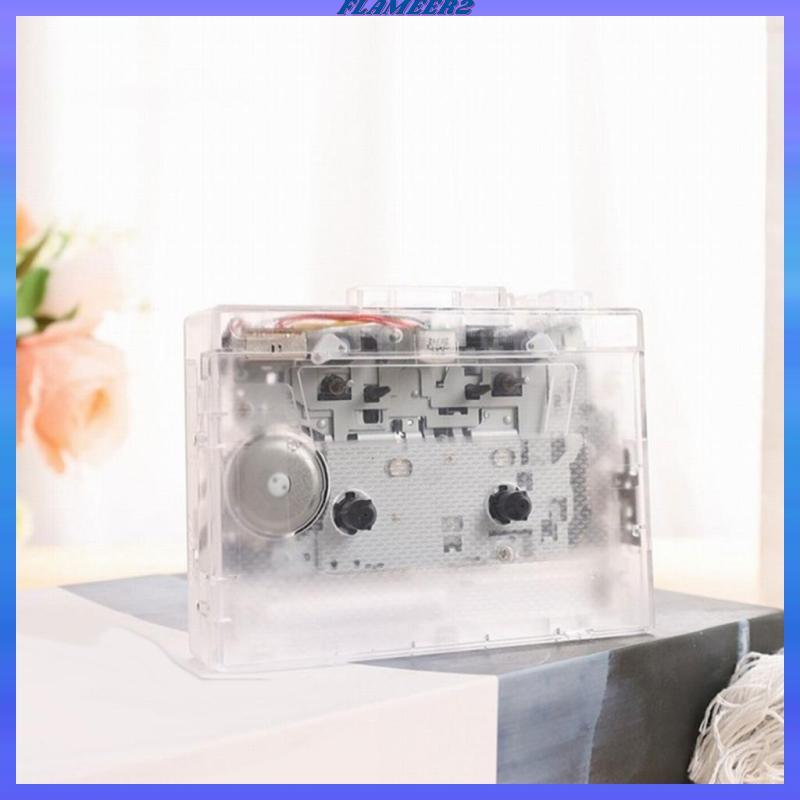 [Flameer2] Cassette Music Player Walkman Retro Style Transparent Case Audio Music Player Bluetooth5 