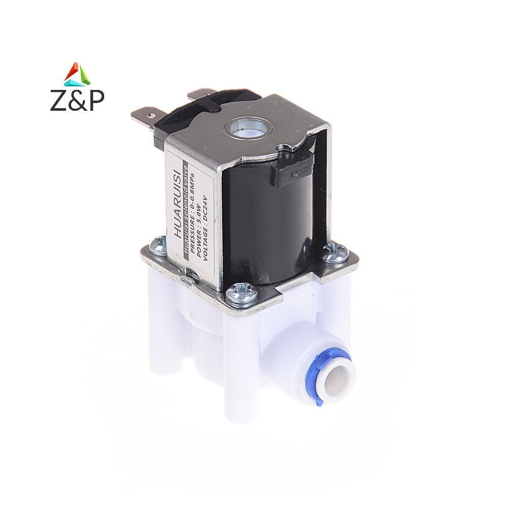 Z&P วาล์วน้ําไฟฟ้า 24V DC Solenoid วาล์ว 1/4 "การเชื่อมต่อท่อ RO Controller COD
