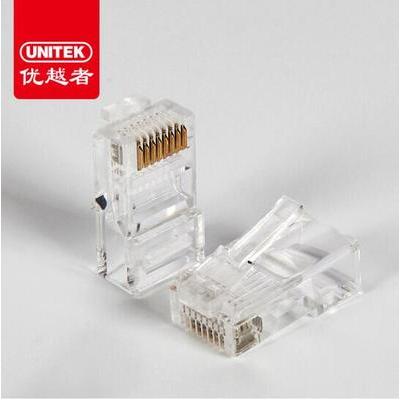 Superior Y-0T19TP หัวคริสตัลเครือข่าย Class 6 8P8C ประเภทสามโพรง 100 กล่อง RJ45 สายเคเบิลเครือข่ายทอ