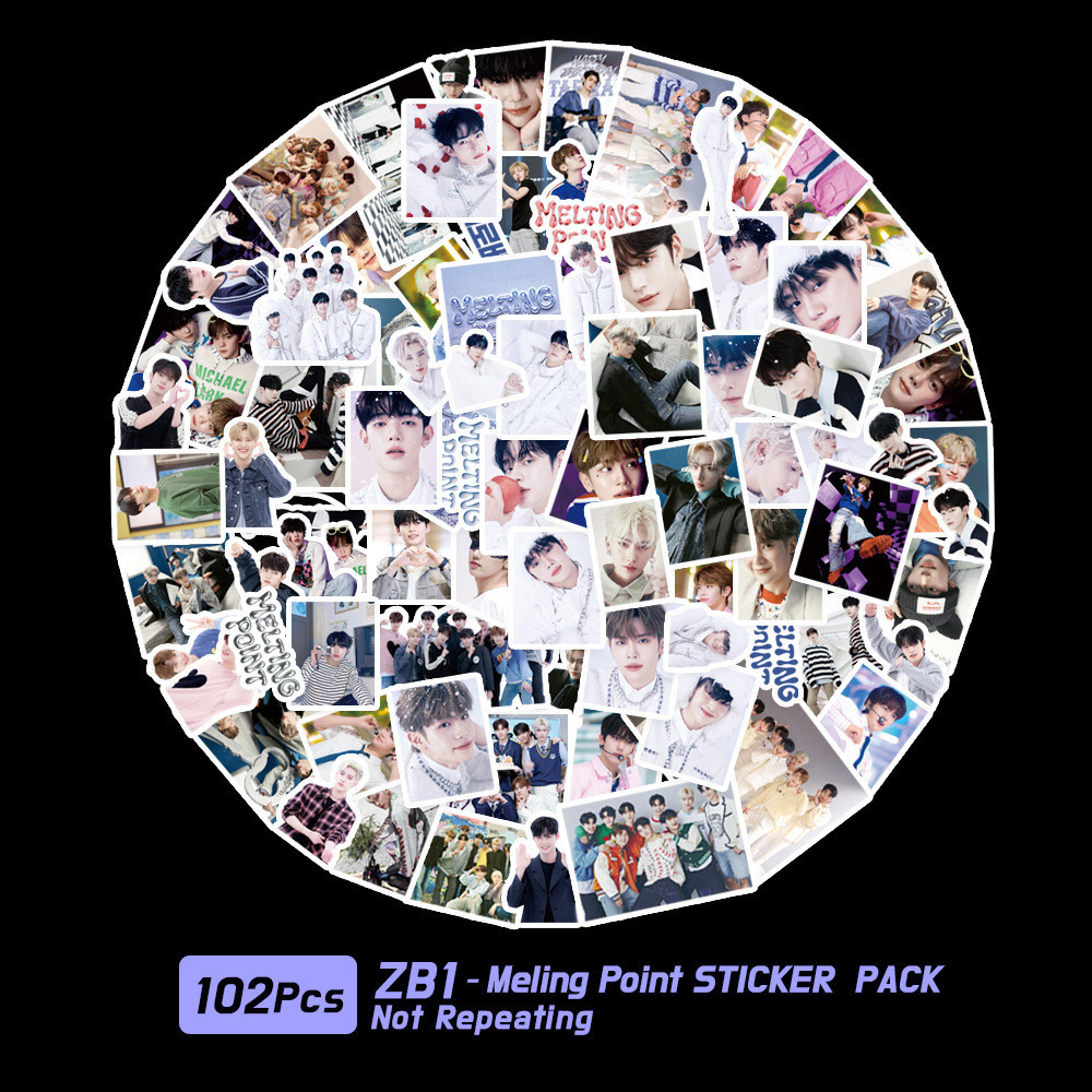 2026 สไตล์ใหม่ 102 แผ่น ZB1 สติ๊กเกอร์ Graffiti ZEROBASEONE MELTING POINT สนับสนุนสติกเกอร์หัวใหญ่ d