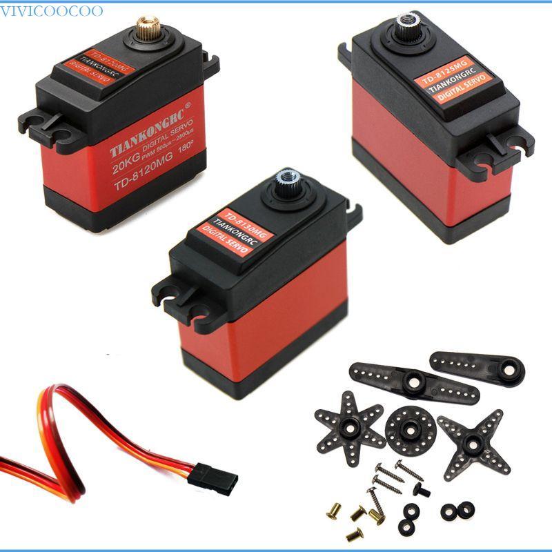 VIVI TD-8120MG TD-8125MG เกียร์โลหะกันน้ํา Digital Servo พร้อมแรงบิด 20KG 180°