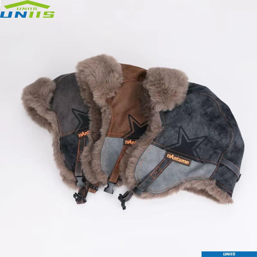 UNIIS Winter Velvet Hat, Soft Thicken Lei Feng Hat, Cozy Windproof Warm Ushanka Hat Winter Travel Ca