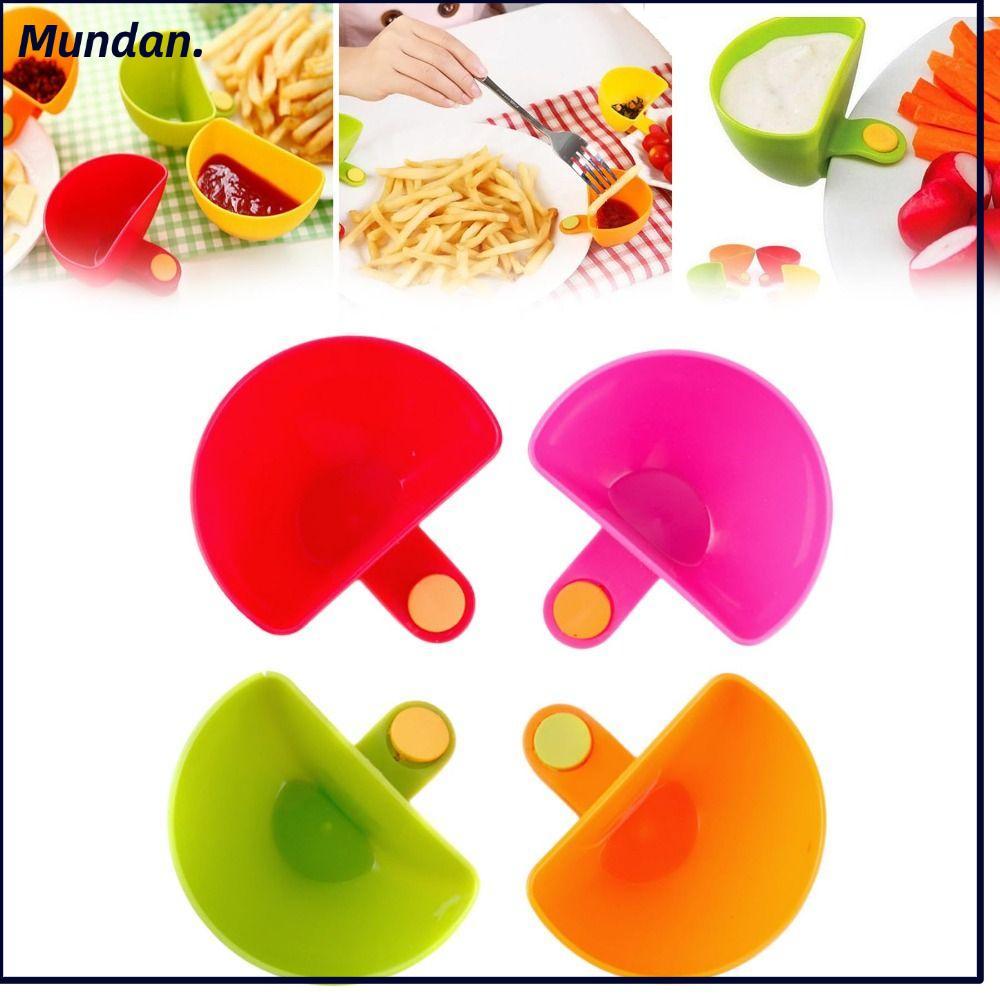 MUNDAN Dip Clip Bowl, Clip-On Multi-Purpose Spices Dip Container Bowl,พลาสติกทนทานสีสัน Gadgetsในครั