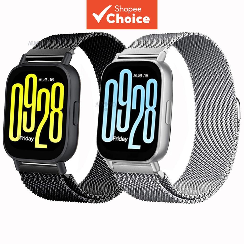 Milanese Loop Band สําหรับ Redmi Watch 4/5 & Mi Band 8/9 Pro, สายคล้องคอโลหะสําหรับสมาร์ทวอทช์
