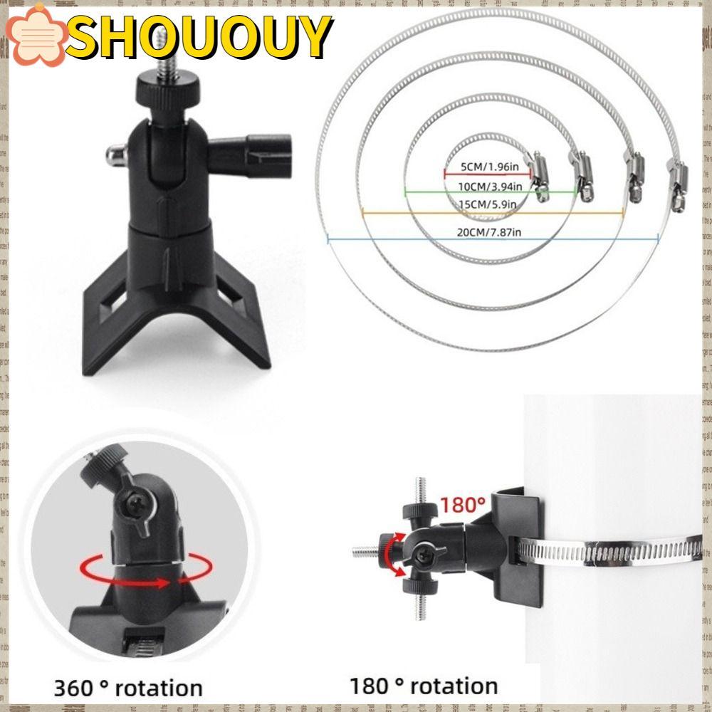SHOUUY ขายึดเสากล้อง, ที่หนีบโลหะ Universal Security Camera Holder, กันสนิมปรับพลาสติก Doorbell Moun