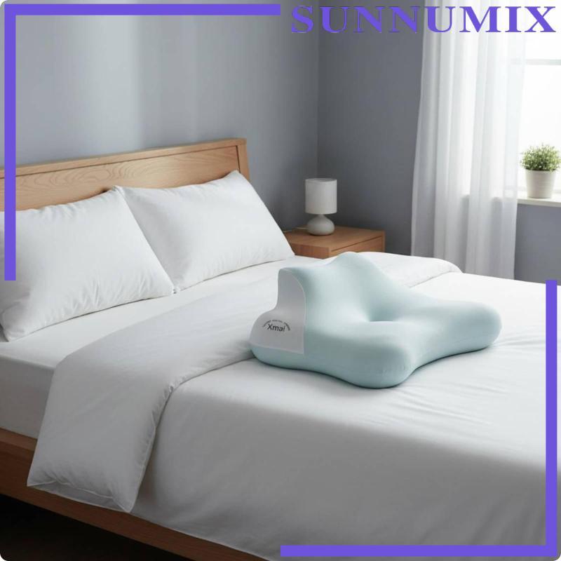 [Sunnimix] Viscolastic Foam Prone Pillow Pressure Relief Viscolastic Foam Neck Pillow Breathable Bed