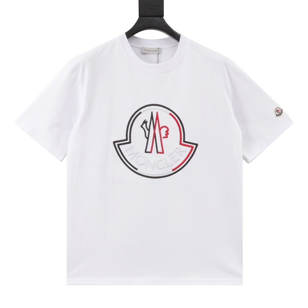 Moncler/Mengkou 2026 รอบคอแขนสั้นเสื้อยืดคู่สไตล์ผู้ชาย Bottoming เสื้อกีฬาแขนสั้น Slim-Fit Slimmer 