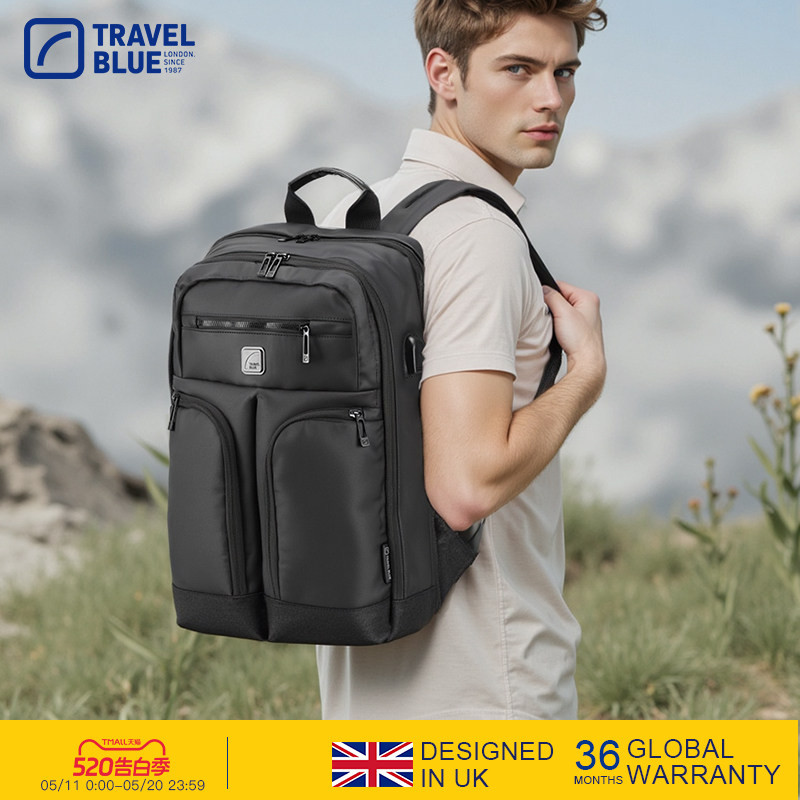 Travel Blue/Blue Travel Alpha Backpack Urban Commuter Business Computer Backpack