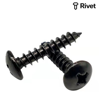 1pcs สกรูลําโพง น็อตยึดสีดำ หัวร่ม ขนาด M3*12mm/M5*20mm ไม่ลื่นฟัน น็อตสกรู Rivet