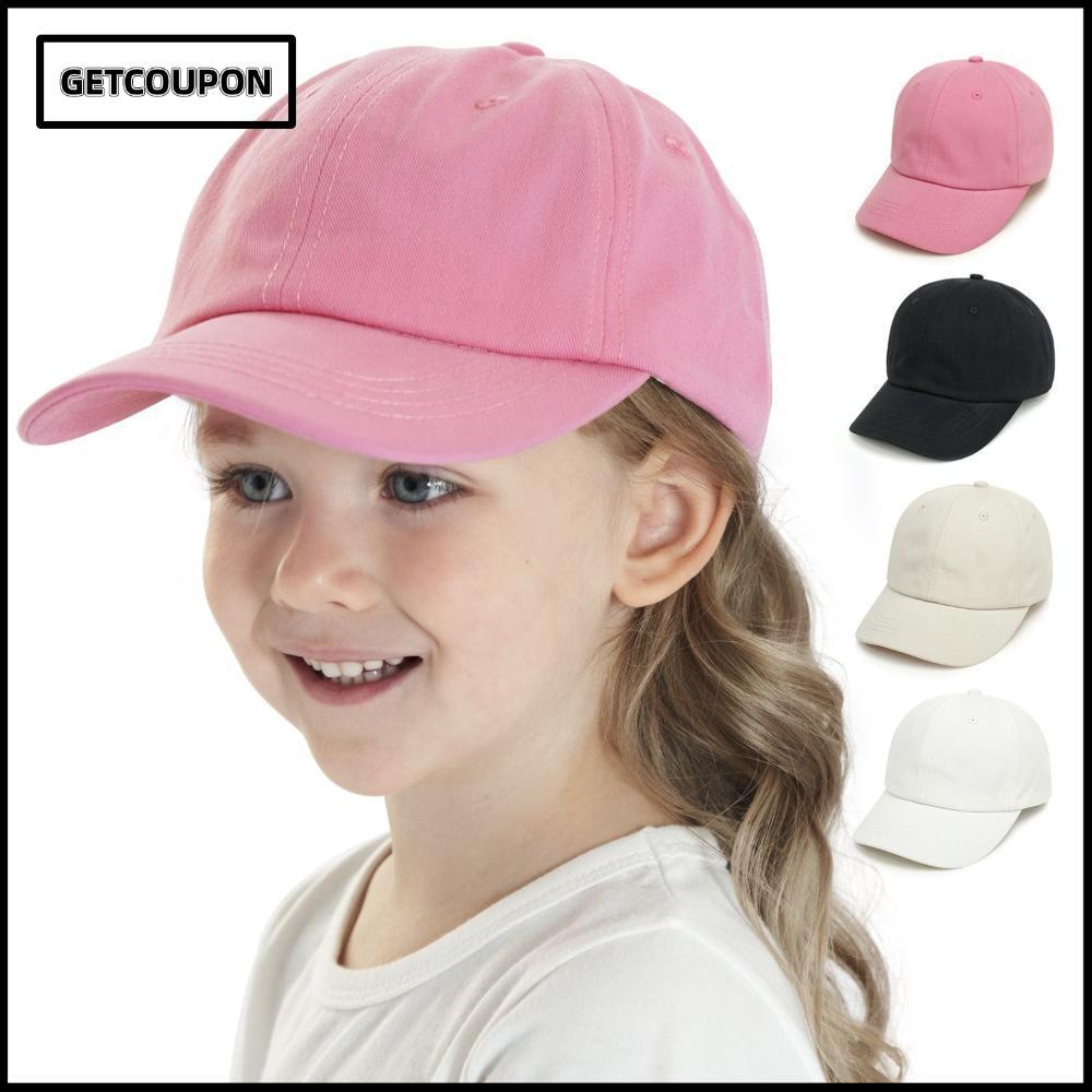 GETCOUPON หมวกเบสบอลเด็ก Casual Summer Cotton Beach Cap สําหรับ 8M-5Y