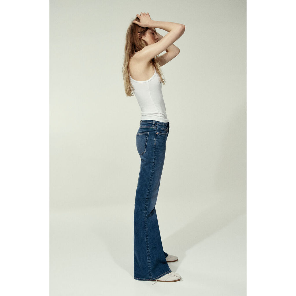 H&M(เอชแอนด์เอ็ม) กางเกงยีนส์เอวสูงทรงบาน Women Flared High Jeans 1302894_3