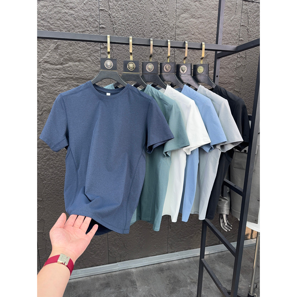 Svip Sports Quick-Drying Black Technology ฤดูร้อนรอบคอสีทึบ Cool Breathable ฟิตเนสวิ่งลําลองแขนสั้น