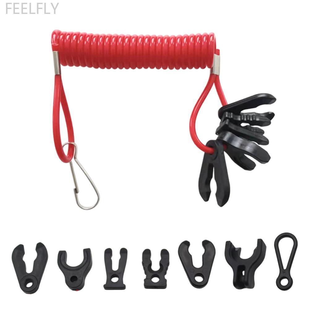 FEELFLY เรือนอกเครื่องยนต์มอเตอร์ฆ่าหยุดสวิทช์ Lanyard ฆ่าสวิทช์สําหรับ YAMAHA Mercury Jet สกีเชือกล