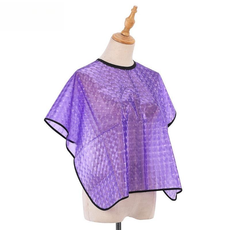 ผ้าคลุมตัดผม PVC แบบมืออาชีพ สําหรับผู้ใหญ่ ร้านตัดผม DIY Hairdressing Cape Dyeing Protect