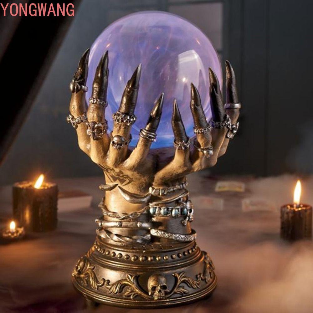 YONGWANG66ZX Witch Hand Magic Ball, Resin Touch Witch Ball, Night Light Magic Hand เรืองแสงวันเกิด