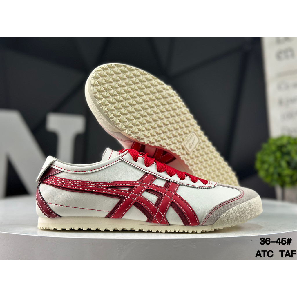 2026-Tiger MEXICO 66 Retro Casual A-Game รองเท้าสําหรับผู้ชายและผู้หญิง