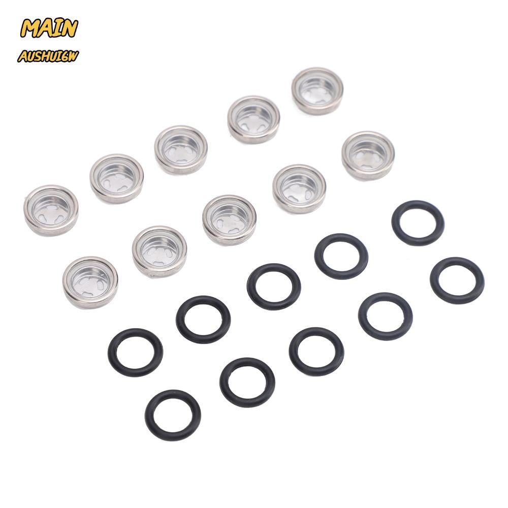 MAINAUSHUI6W 20pcs กระบอกเบรค Sight แก้ว, เส้นผ่านศูนย์กลาง 12 มม./0.47in พร้อม O แหวนเบรค Master กร