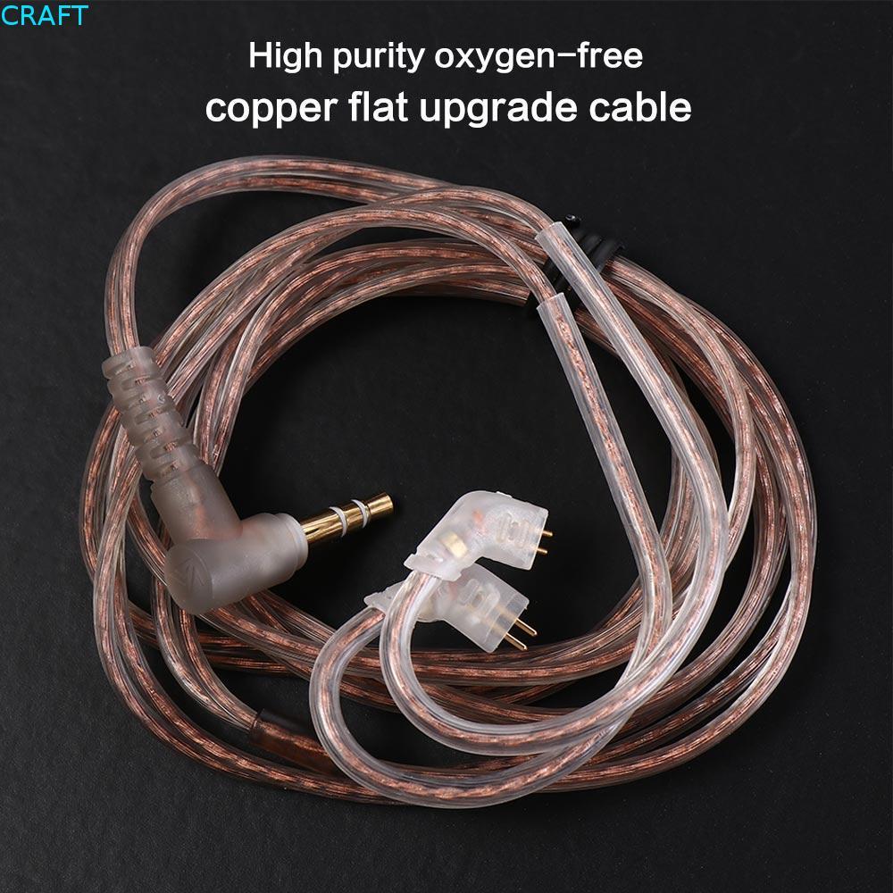 CRAFT 2Pin สายหูฟังสําหรับ KZ ZEX B/C Pin 2Pin สาย Twisted สายอัพเกรด High-Purity ZS10 สายหูฟัง