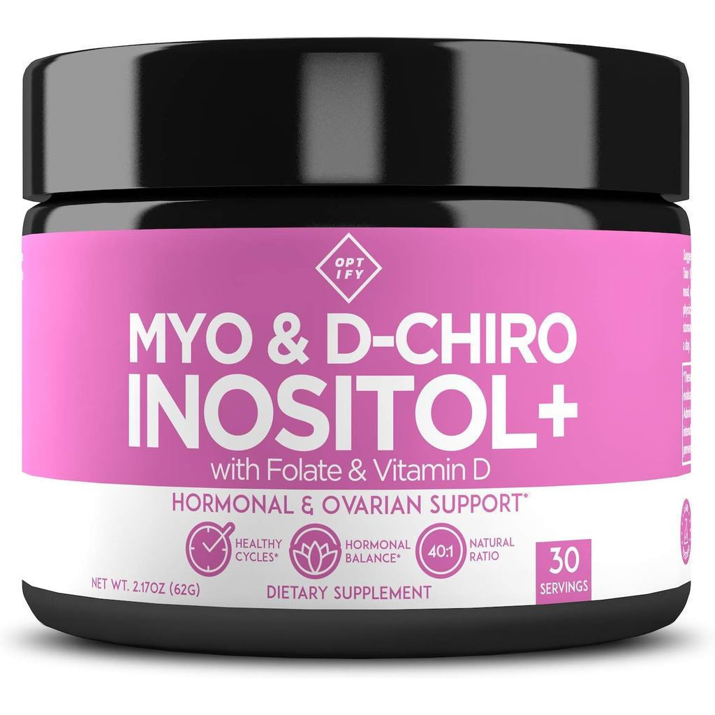 OptifyMyo-Inositol&D-ChiroositolPowderforWomen–40:1RlateandVitaminD–Supply P0H1
