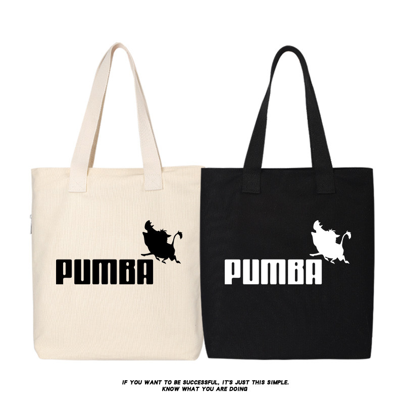 Simba Simba Wild Boar Peng Peng pumba กระเป๋าผ้าใบกระเป๋าสะพาย Tote กระเป๋าหญิงกระเป๋านักเรียนกระเป๋