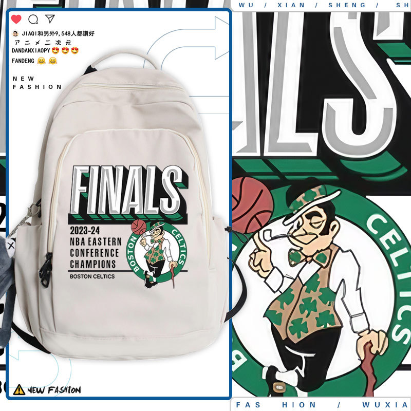 2024 Celtics Championship Greens Slime 18 Championship Tatum Brown Championship กระเป๋าเป้สะพายหลังท